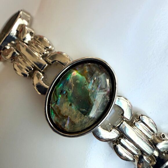 Abalone Statement Link Bracelet - Picture 4 of 7